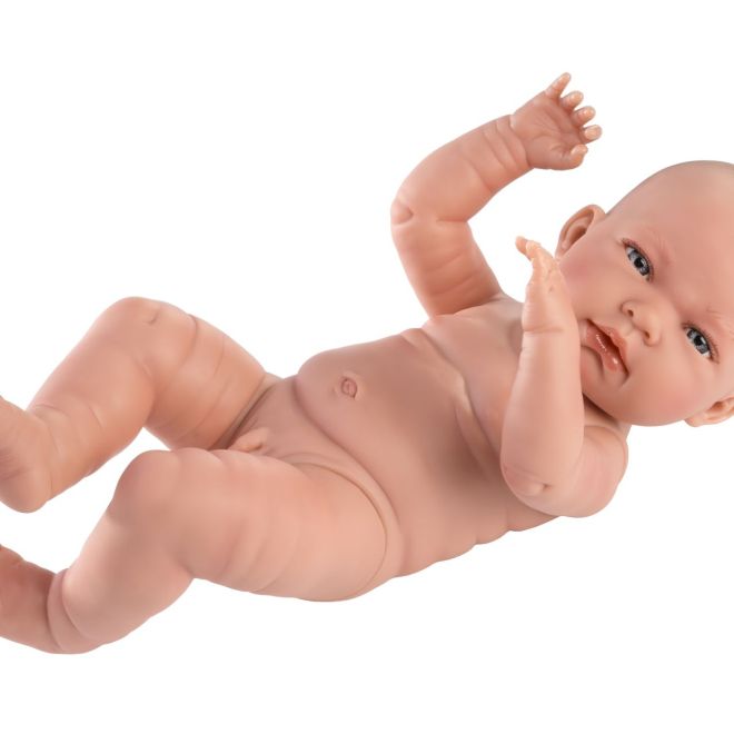 Llorens 84301 NEW BORN CHLAPEČEK - realistická panenka miminko s celovinylovým tělem - 43 cm