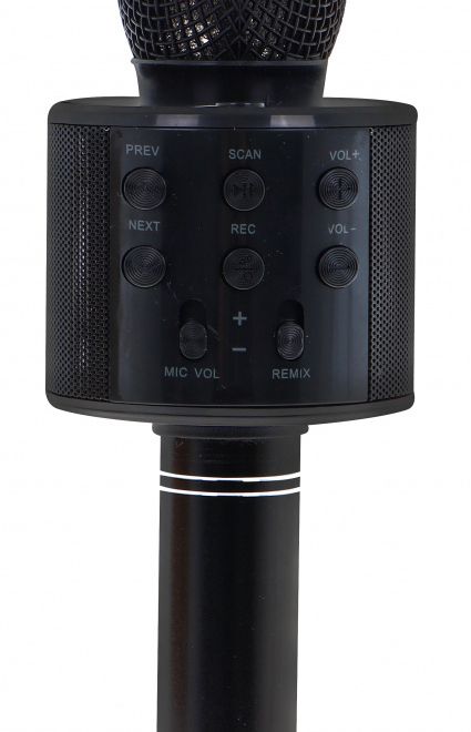 Karaoke mikrofon s reproduktorem černý