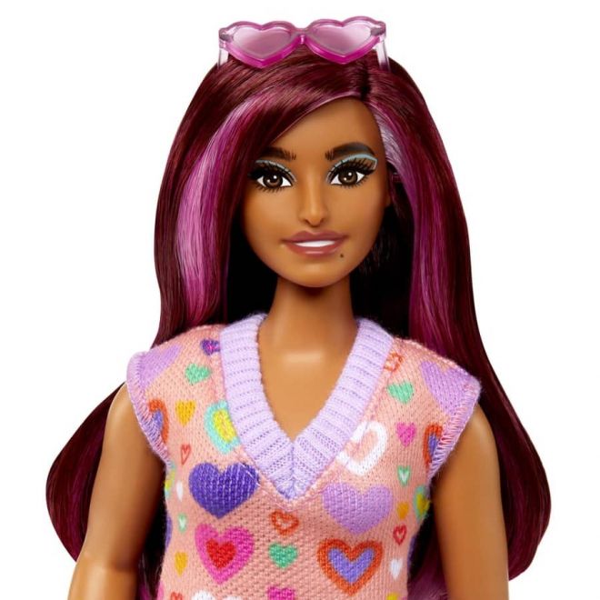 Panenka Barbie Fashionistas v šatech ve tvaru srdce