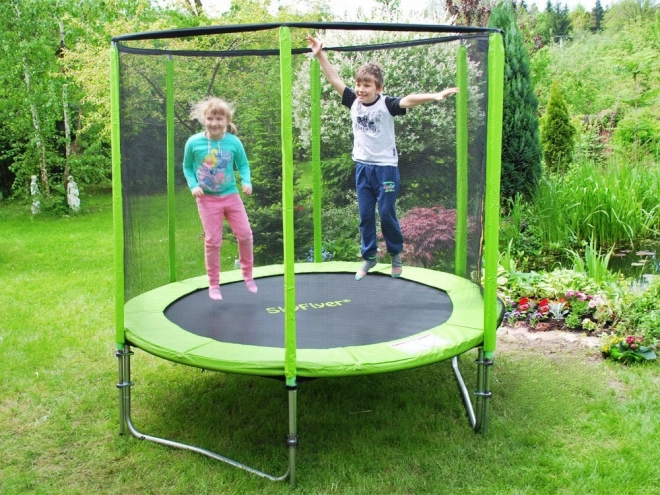 Trampolína SkyFlyer 2v1 s RINGEM 180cm s žebříkem