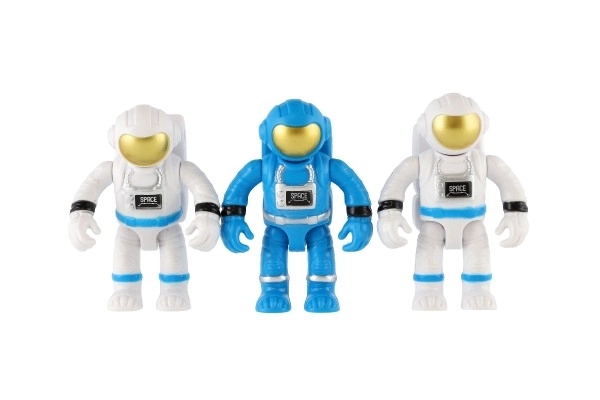 Kosmonaut/astronaut figurka 3ks plast 7cm na kartě 19x17x4cm