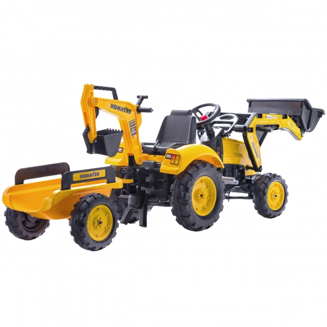 Traktor šlapací Komatsu s přední i zadní lžící a valníkem