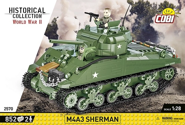 COBI 2570 II WW M4A3 Sherman, 1:28, 852 k, 2 f