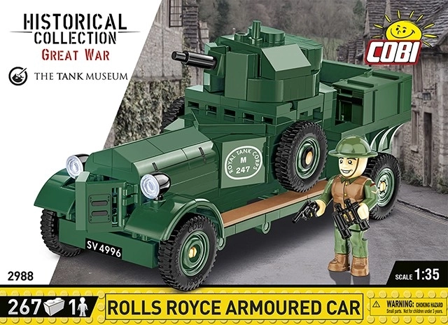 COBI 2988 Great War Rolls Royce obrněné vozidlo 1:35, 267 k, 1 f