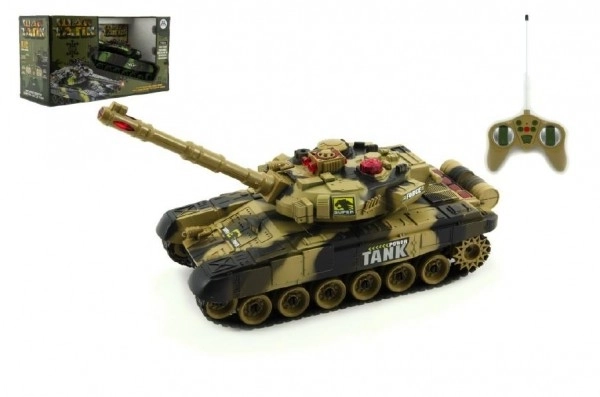 Tank RC T-80 plast 25cm s dobíjecím packem USB+adaptér na baterie 2 druhy  2,4 GHz v krabici