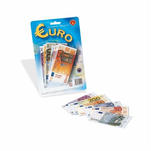 Eura peníze do hry na kartě 15x16cm