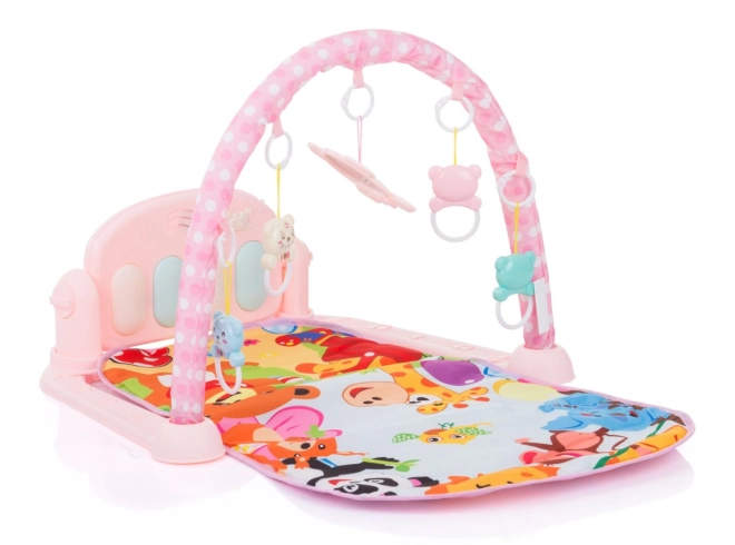 CHIPOLINO Hrací podložka s piánkem ZOO Pink
