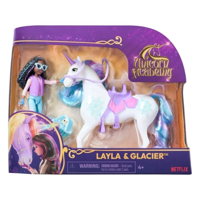 Unicorn academy figurky 11 cm layla a glacier