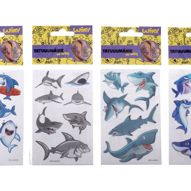Tetovací obtisky - žraloci 17,5x8,5 cm