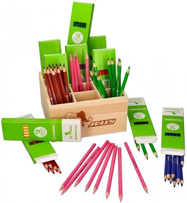 Supersticks Classic Sada v Dřevěné Krabičce, 144 ks