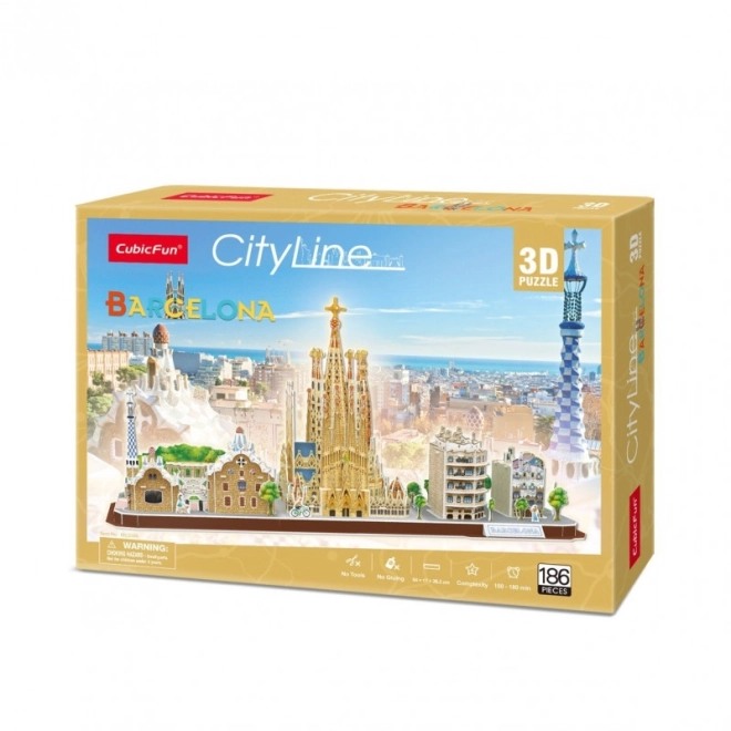 3D puzzle City Line Barcelona