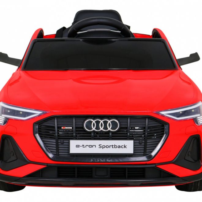 Audi E-Tron Sportback pro děti Červená + Pilot + pohon 4x4 + pomalý start + rádio MP3 + LED