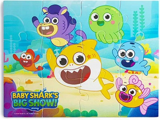 NICKELODEON Puzzle do vany Baby Shark 12 dílků