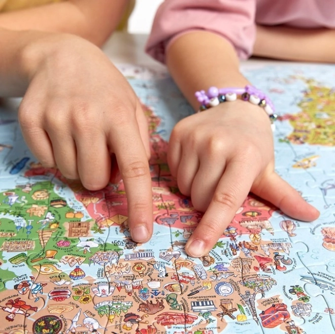 Puzzle objevitelů - Mapa světa