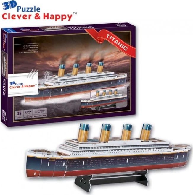 CLEVER&HAPPY 3D puzzle Titanic 35 dílků