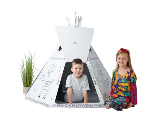 Tektorado omalovánky dětský kartonový domek - teepee