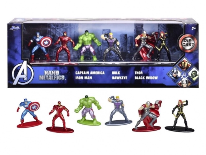 Kovové figurky Avengers 6-pack 4 cm