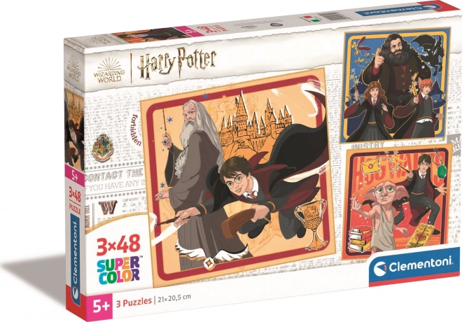 CLEMENTONI Puzzle Harry Potter 3x48 dílků