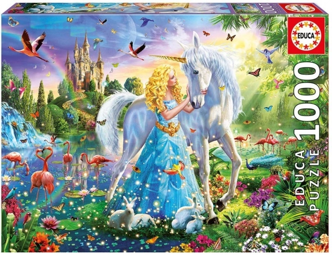 Puzzle 1000 prvků Princezna a jednorožec