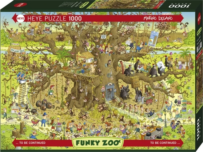 Puzzle Heye - Funky ZOO Małpi ZOO 1000 dílků