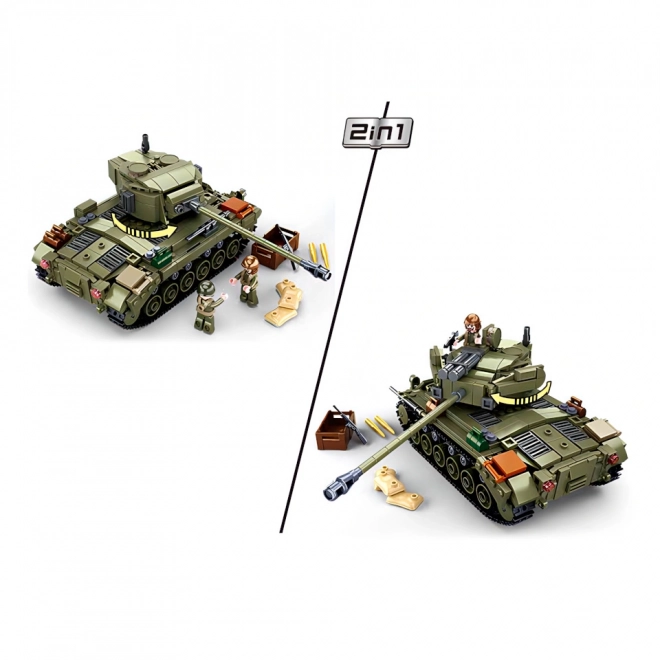 Sluban Army N38-B0860 Střední tank 2v1 a protiletecké dělo