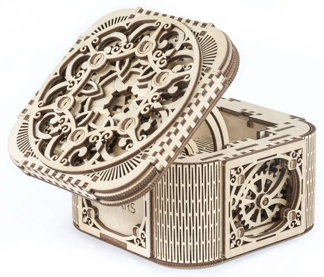 Ugears 3D dřevěné mechanické puzzle Šperkovnice