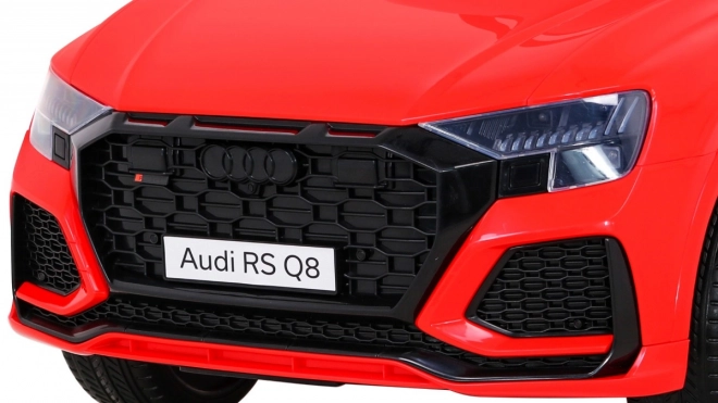 Audi RS Q8 Autobaterie červená + dálkové ovládání + pomalý start + EVA + LED + MP3 USB