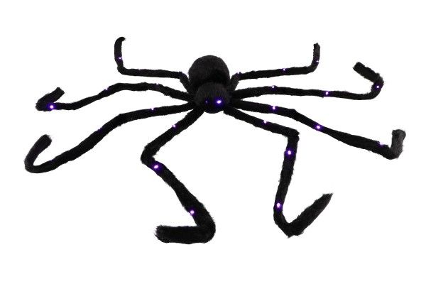 Velký plyšový pavouk na baterie se světlem 125 x 9 cm