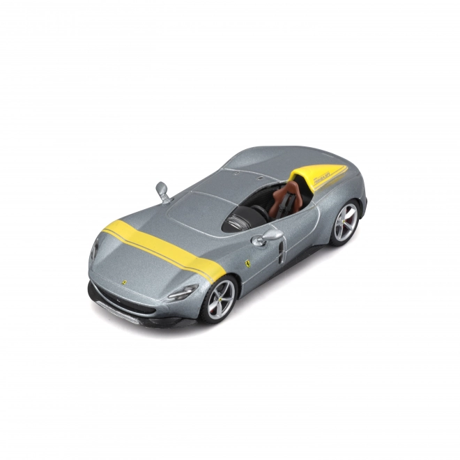 Bburago 1:43 Ferrari  Signature Series - Ferrari Monza SP1 - Silver/ Yellow