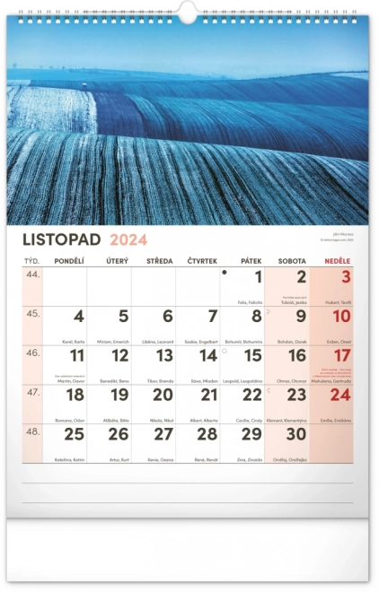 Nástěnný kalendář 2024 s extra velkým kalendáriem, 33 × 46 cm