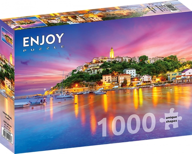 Puzzle Vesnice Vrbnik, Chorvatsko 1000 dílků