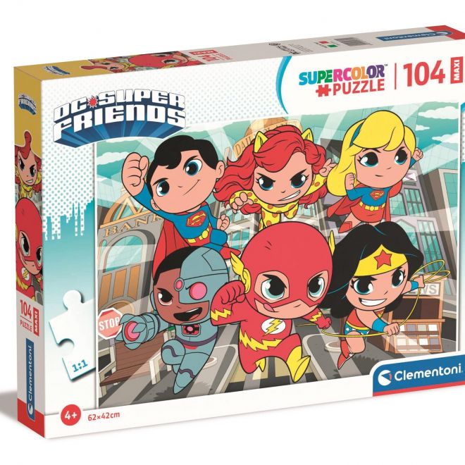 CLEMENTONI Puzzle DC Super Friends MAXI 104 dílků