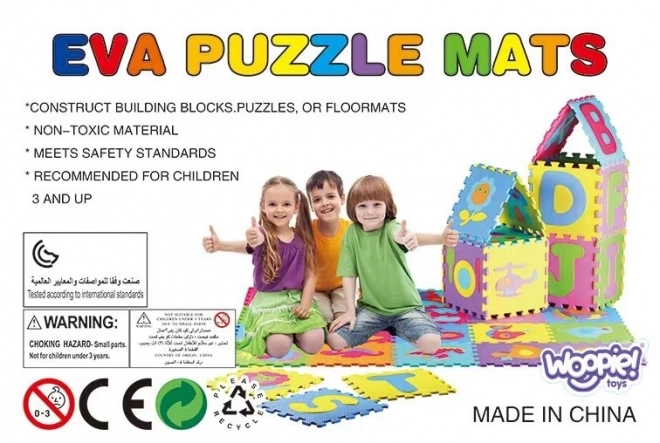Barevná pěnová podložka Woopie puzzle ohrádka
