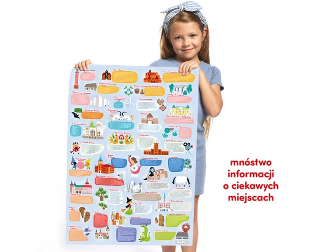 Pozorovací puzzle - Mapa Polska 100 prvků