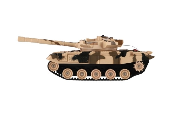 Tank RC plast 27cm 40MHz na baterie+dobíjecí pack se zvukem v krabici 37x17x19cm