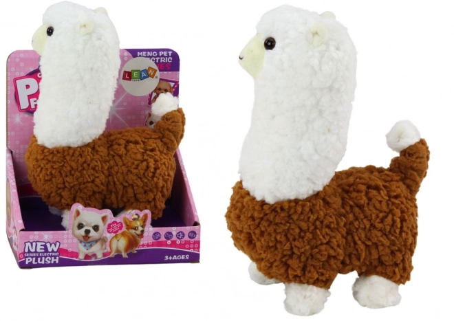 Lama Interactive Pet Alpaca Brown Walking Game 23 cm