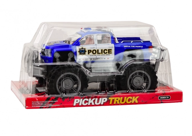 Policejní auto Pickup Modré terénní policejní auto