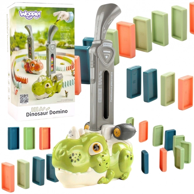 Elektrická lokomotiva dinosaurus na kostky Domino