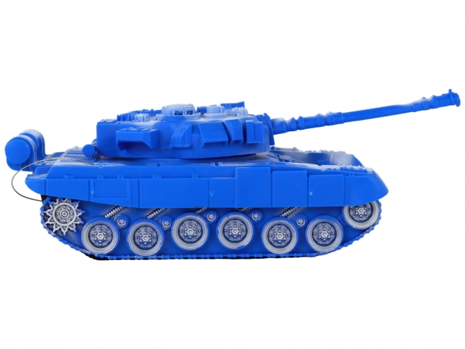 R/C dálkově ovládaný tank Světla Zvuk Modrá 1:18 27MHz