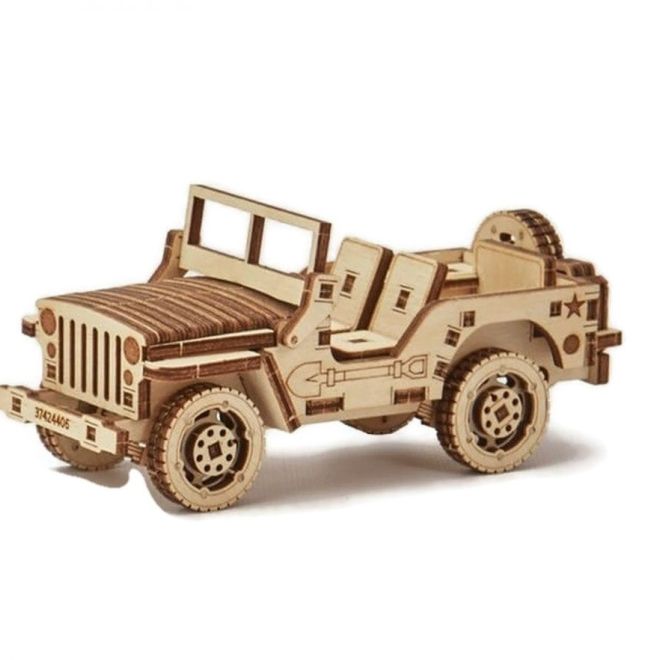 3D dřevěné puzzle Jeep
