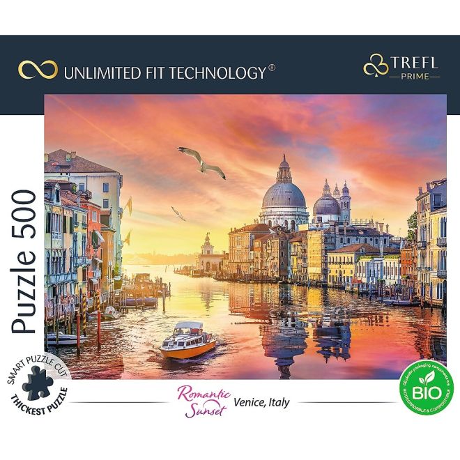Puzzle 500 prvků UFT Romantický západ slunce Benátky, Itálie