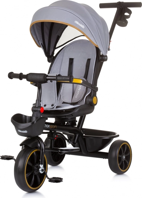 CHIPOLINO Tříkolka se stříškou Max Sport 2v1 Ash Grey