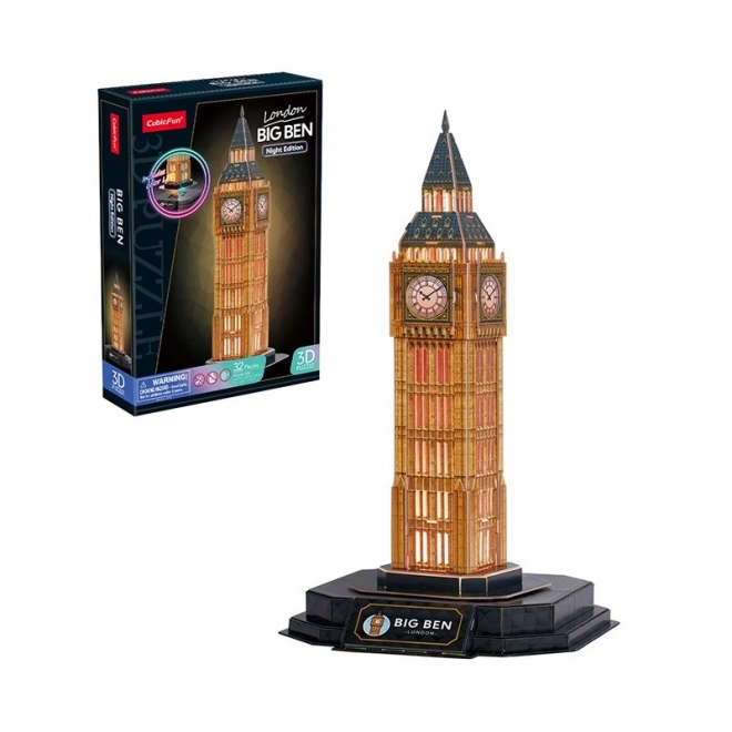 Puzzle 3D Big Ben (noční verze)