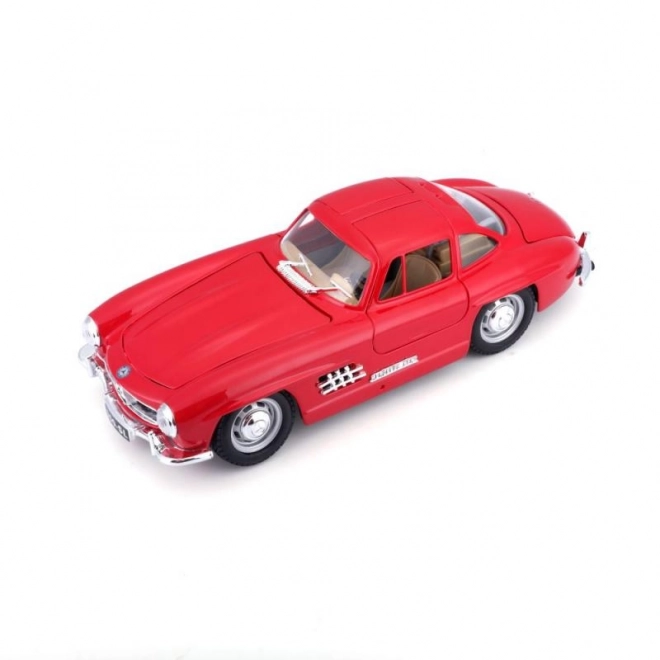 Mercedes Benz 300SL Červený Kovový Model 1:24