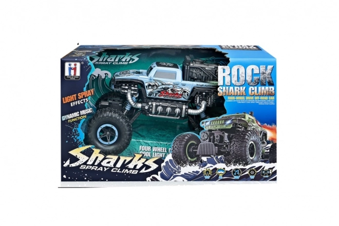 RC auto Rock Shark modré se světelnými a zvukovými efekty
