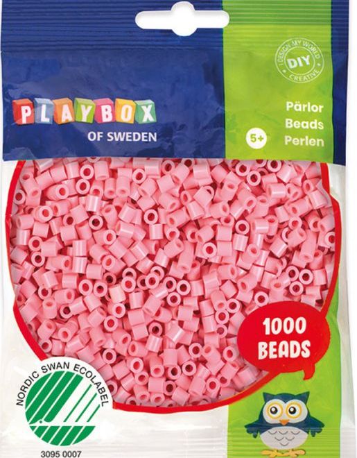 PLAYBOX Zažehlovací korálky pastelové - růžové 1000ks