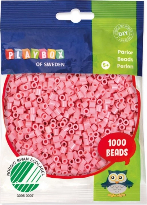 PLAYBOX Zažehlovací korálky pastelové - růžové 1000ks