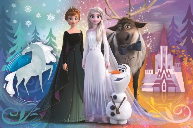 Puzzle 24 dílků Super Maxi Veselý svět Ledového království Disney Frozen