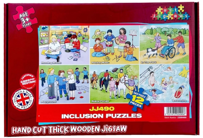 Just Jigsaws 490 Inkluze - dřevěný puzzle set 72 dílů