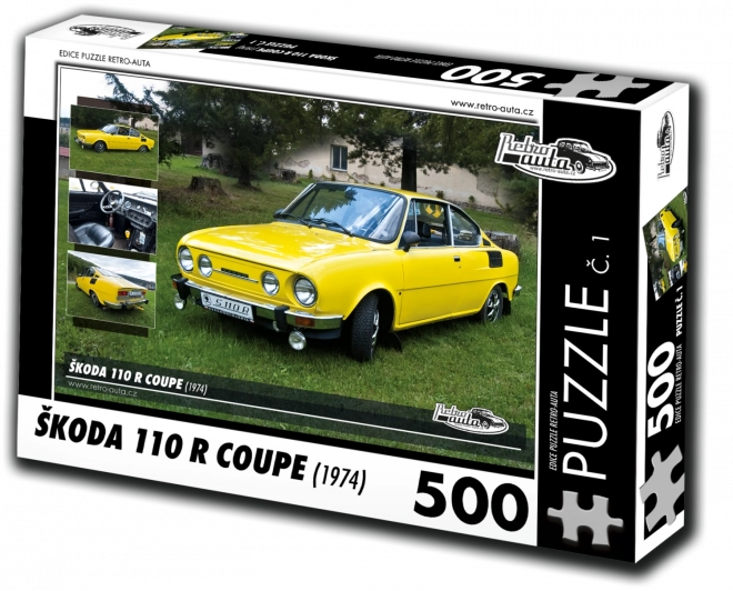 RETRO-AUTA Puzzle č. 1 Škoda 110 R Coupe (1974) 500 dílků